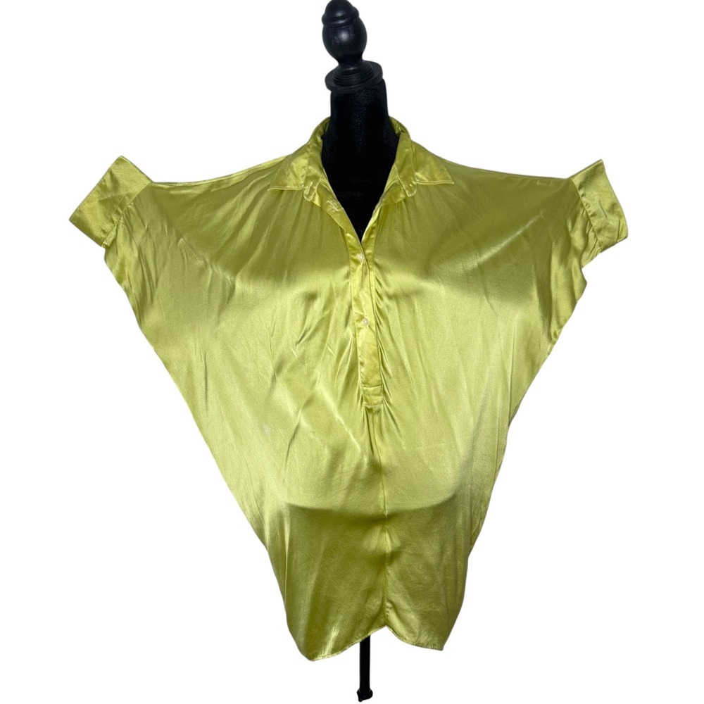 Lola Paredes Lime Green Satin Poncho Dress - Picture 11 of 16